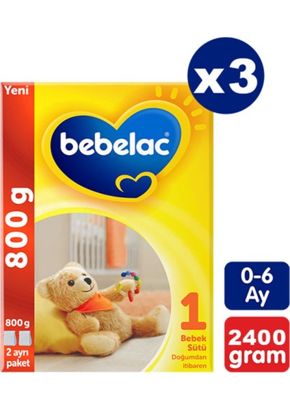 1 Toz Bebek Sütü 2400 gr – 0-6 Ay Bebeklere Özel, Demir ve Folik Asit Takviyeli, Türkiye Üretimi fiyatları