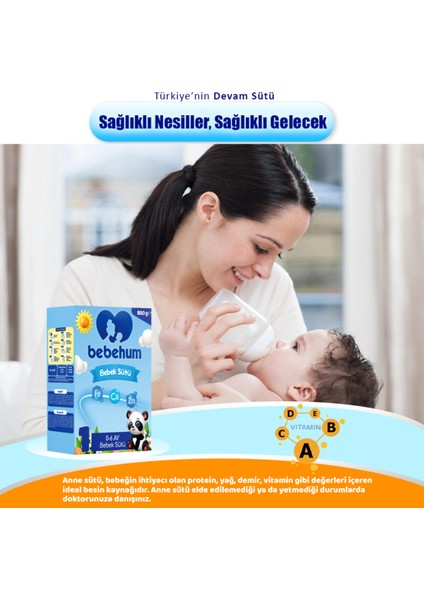 1 Toz Devam Sütü 800 gr – 0-6 Ay Bebekler için Demir ve Folik Asit Takviyeli Besleyici Formül modelleri
