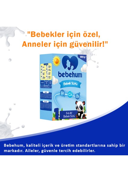 1 Toz Devam Sütü 800 gr – 0-6 Ay Bebekler için Demir ve Folik Asit Takviyeli Besleyici Formül fırsatları