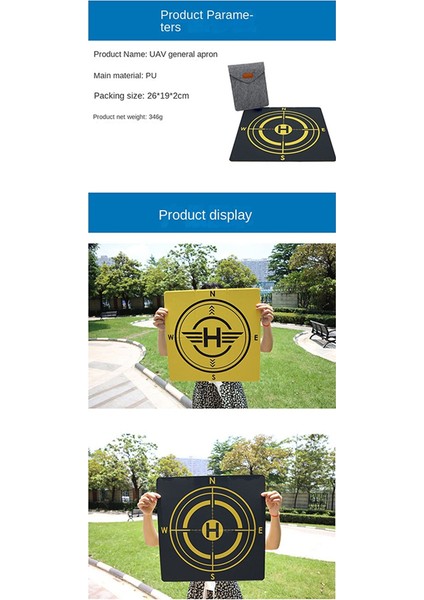 Drone Iniş Ped, Çift Taraflı ve Çift Renkli, Çeşitli Mekanlar Için Uygun, Su Geçirmez ve Dayanıklar (Yurt Dışından)