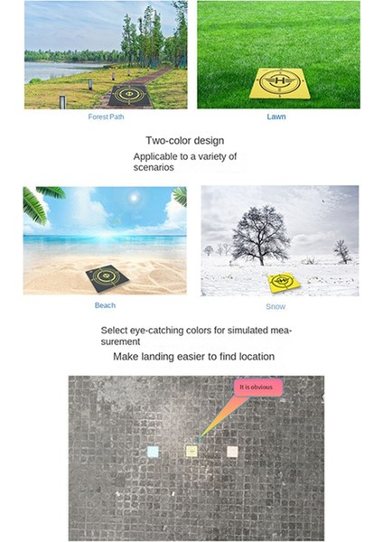 Drone Iniş Ped, Çift Taraflı ve Çift Renkli, Çeşitli Mekanlar Için Uygun, Su Geçirmez ve Dayanıklar (Yurt Dışından) fırsatları