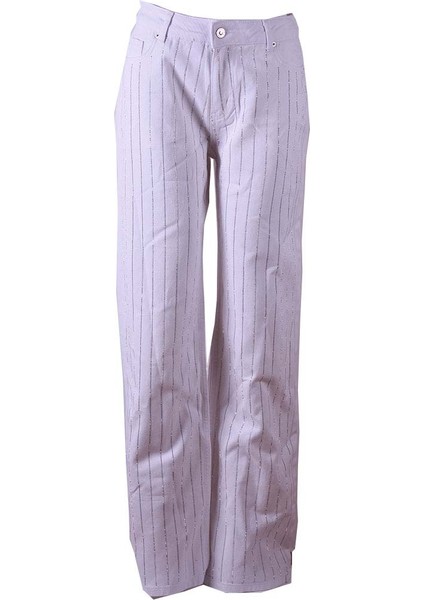 Beyaz Kadın Jean Pantolon 7612