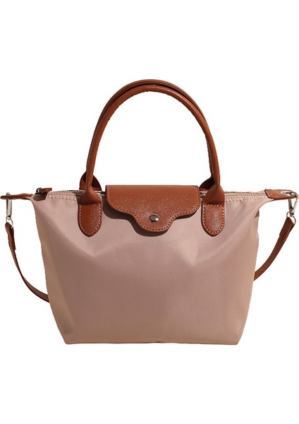 Fransız Tarzı Longxiang Çantası, Sınır Ötesi Su Geçirmez Naylon Kumaştan Yapılmış, Şık El Çantası, Büyük Kapasiteli Mantı Şekilli Klasik Model Omuzdan Asılan Çanta (Yurt Dışından)