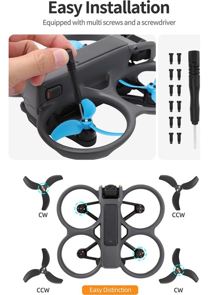 Avata 2 Pervane Için 1 Çift Pervane Bıçağı 3032S Bıçakları Mini Hafif Drone Kanat Aksesuarları, Mavi (Yurt Dışından) indirimleri