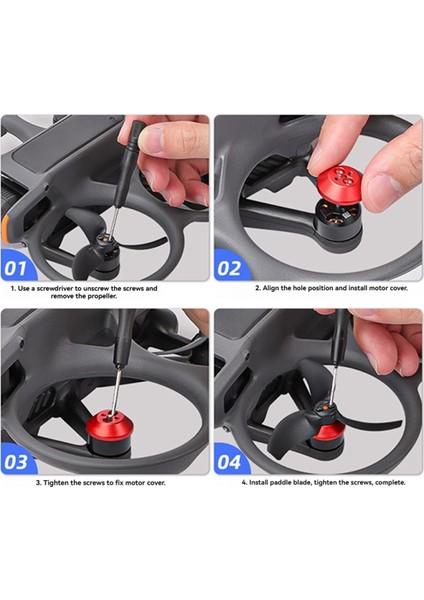 4pcs Alüminyum Motor Kapak Tozu Koruyucu Kapak Çizik Geçirmez Montaj Koruyucu Aksesuarları Djı Avata 2 Drone Motoru (Yurt Dışından) fırsatları