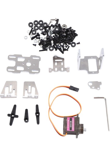 2 Servo ile Soğutma Fanı ile Kamera Çift Aks Gimbal Braketi, 9g Servo Pan Mount Standı Fpv Drone Kafa Izleyicisi (Yurt Dışından)