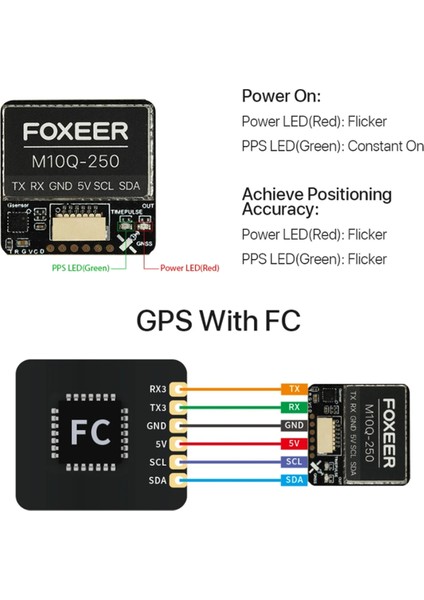 Foxeer M10Q-250 M10 M10 Çift Protokol Gps Yerleşik QMC5883 Rc Uçak Fpv Drone Rc Modeli Için Pusula Seramik Anteni (Yurt Dışından) modelleri