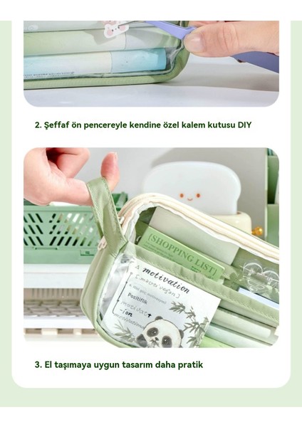 Şeffaf Ağrı Çantası Kalem Çantası Yüksek Değerli Kırtasiye Kutusu (Yurt Dışından) modelleri