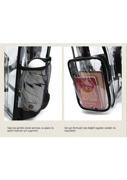 Şeffaf Omuz Sırt Çantası Pvc Okul Çantası (Yurt Dışından) fiyatları