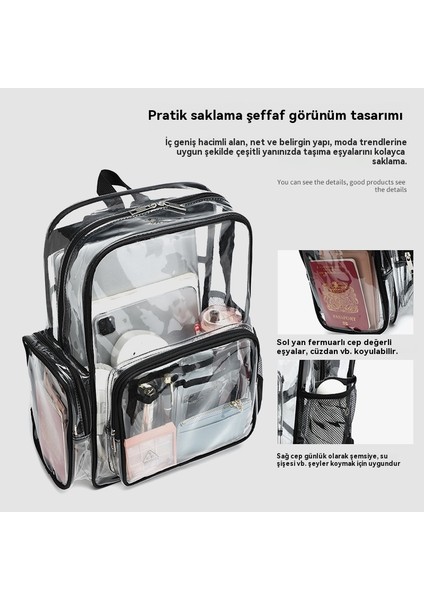 Şeffaf Omuz Sırt Çantası Pvc Okul Çantası (Yurt Dışından) indirimleri