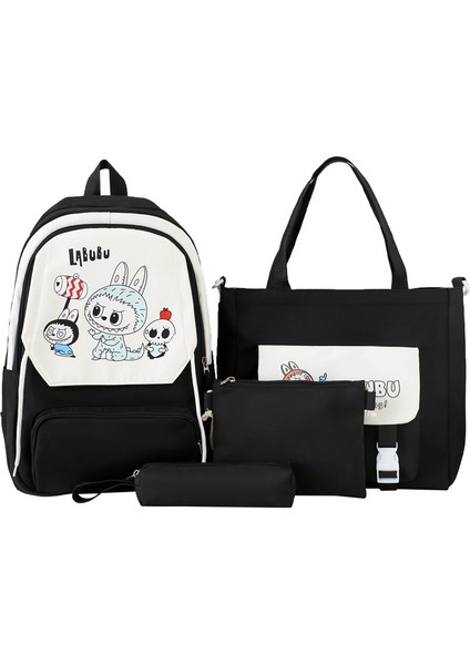 Yüksek Kapasiteli Kitap Çantası Dört Parçalı Sırt Çantası (Yurt Dışından)