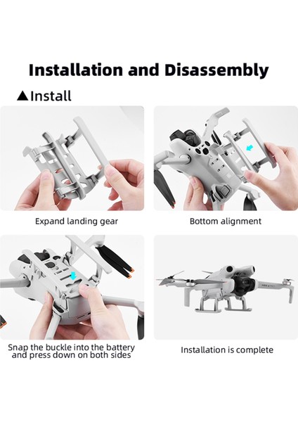 Mini 4 Pro Drone Katlanabilir Genişletme Kiti Hızlı Serbest Bırakma Yüksekliği Koruyucu Genişletilmiş Bacak Uzantıları Props (Yurt Dışından) modelleri