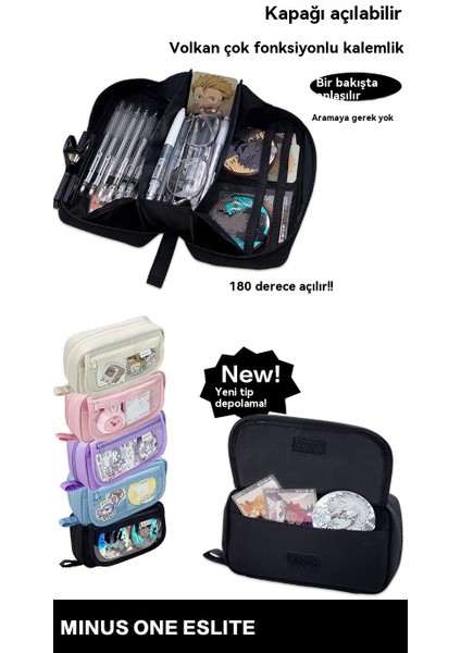 Şeffaf Kalemlik Çok Fonksiyonlu Kırtasiye Kutusu (Yurt Dışından) fırsatları