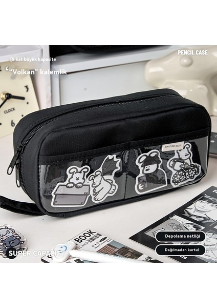 Şeffaf Kalemlik Çok Fonksiyonlu Kırtasiye Kutusu (Yurt Dışından) indirimleri