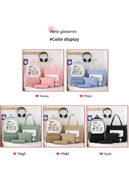 Yüksek Kapasiteli Kitap Çantası Dört Parçalı Sırt Çantası (Yurt Dışından) fırsatları