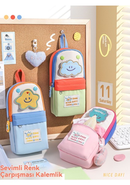 Küçük Okul Çantası Yıldız Kalem Çantası Büyük Kapasiteli (Yurt Dışından) indirimleri
