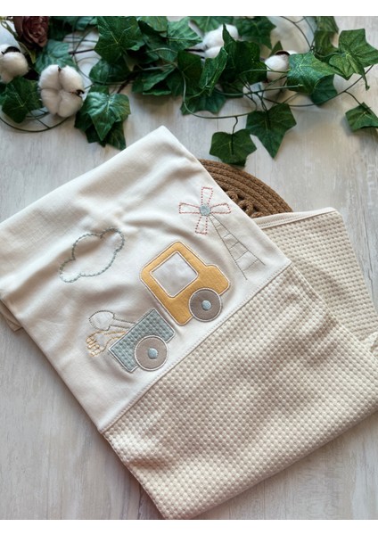 Kamyon Nakışlı Dokulu 0-3AY 10'lu Set Erkek Bebek Hastane Çıkışı indirimleri