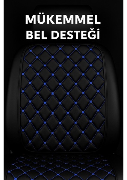 Bmw 1 Serisi E87 2005-2011 Hatchback-5d Uyumlu Suni Deri Oto Koltuk Minderi Silinebilir Leke Tutmaz Kapitone 2'li Siyah Turuncu modelleri