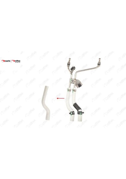 Basinç Kaptörü Hortumu Metal Boru Hariç Nifea 6000616921 Mercedes-Benz, Nıssan, Renault, Vauxhall, Opel, Fıat 12344
