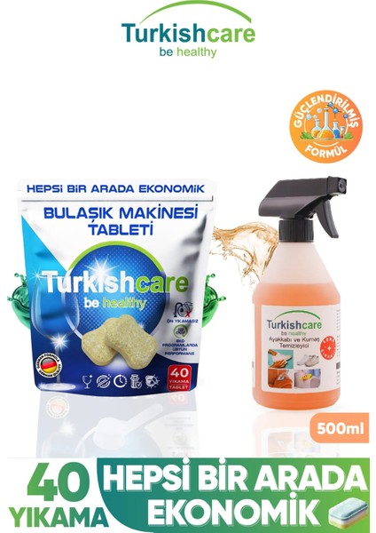 Hepsi Bir Arada 40 Yıkama Bulaşık Deterjanı Premium Tablet + Çok Amaçlı Leke Çıkarıcı Sprey 500 ml fiyatları