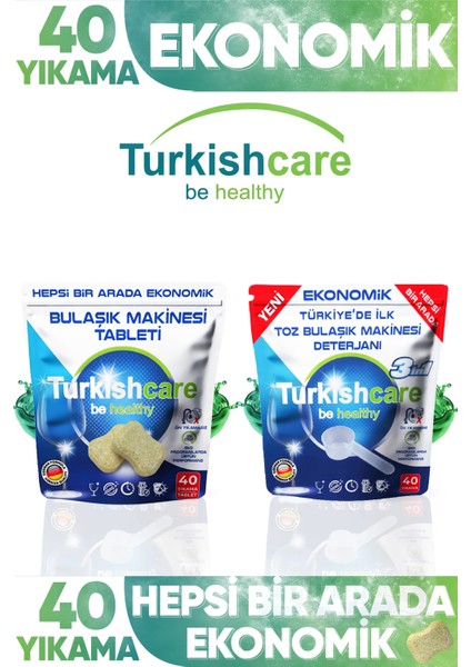 Bulaşık Deterjanı Premium Tablet 40 Yıkama + Bulaşık Makinesi Deterjanı Toz 40 Yıkama fiyatları