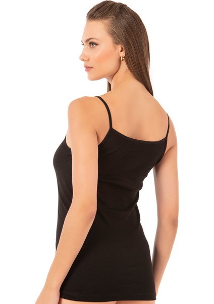 Özkan 0107 3'lü Paket Kadın %100 Pamuklu Ribana Esnek Rahat İp Askılı Örme Atlet modelleri