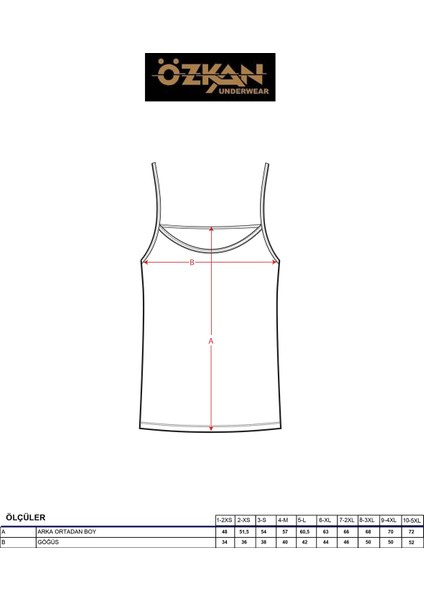 Özkan 0107 3'lü Paket Kadın %100 Pamuklu Ribana Esnek Rahat İp Askılı Örme Atlet