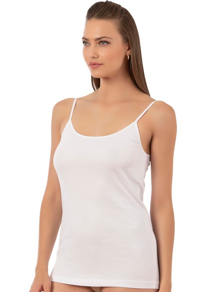 Özkan 0107 6'lı Paket Kadın %100 Pamuklu Ribana Esnek Rahat İp Askılı Örme Atlet fırsatları