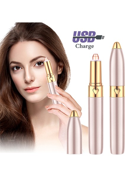 Şarj Edilebilir Elektrikli Kaş Düzeltici Makyaj Ağrısız Kaş Ruj Epilatör Mini Tıraş Makinesi Jilet Taşınabilir Yüz Saç Çıkarıcı (Yurt Dışından)