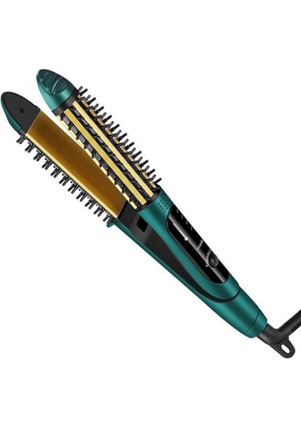 Düz Demir Saç Düzleştirici 2'si 1 Arada Düzleştirici Bukle Makinesi Saç Bigudi Dalga Saç Bukle Maşaları (Yurt Dışından)