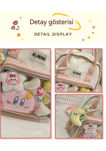 Şık ve Sevimli Omuzlar Hafif Aşk Baskı Taşınabilir Çok Amaçlı Okul Çantası (Yurt Dışından) fırsatları