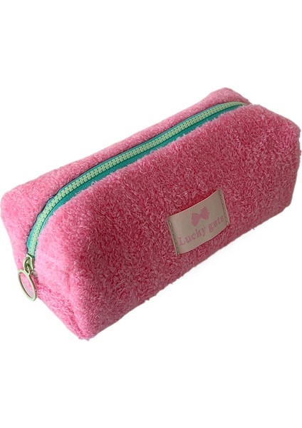 Düz Renk Peluş Büyük Kapasiteli Kırtasiye Saklama Çantası (Yurt Dışından)