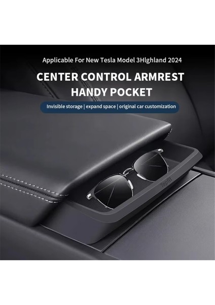 Tesla Model 3 Highland 2024 2025 Orta Konsol Saklama Kutusu Kol Dayanağı Düzenleyici Tepsi (Yurt Dışından) modelleri
