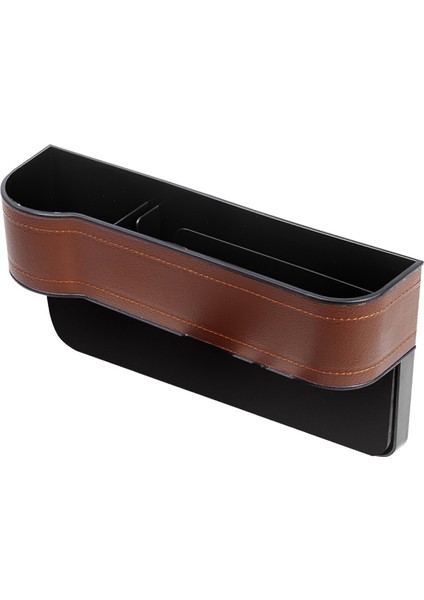 Araba Ön Koltuk Dikiş Saklama Kutusu Araba Koltuğu Dolgu Boşluğu Telefon Şişe Bardak Tutucu Düzenleyici-Kahverengi / Sürücü Tarafı (Yurt Dışından)