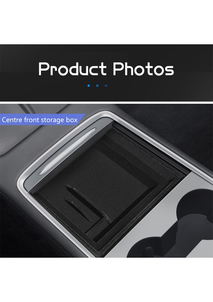 Tesla Model 3 / Y Abs+Flocking Araç Merkezi Kontrol Çöp Kutusu Düzenleyici Saklama Kutusu Çöp Konteyneri-Ön (Yurt Dışından) modelleri