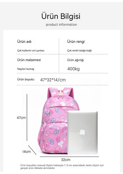 Büyük Kapasiteli Ilkokul Öğrencisi Sırt Çantası (Yurt Dışından) indirimleri