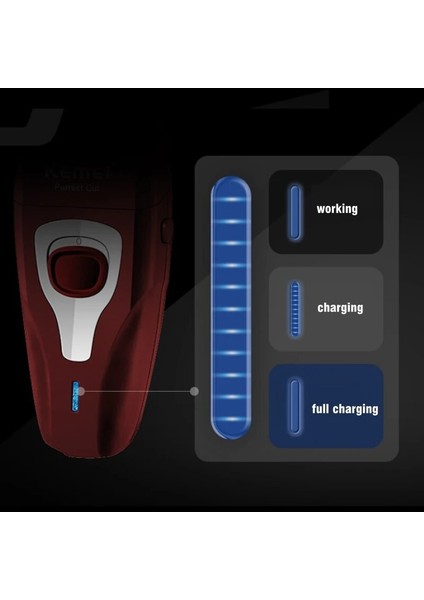 Orijinal Kemei Bitirme Kaybolur Güçlü Şarj Edilebilir Elektrikli Tıraş Makinesi Saç Sakal Elektrikli Jilet Erkekler Içın Kel Kafa Tıraş Makinesi Kırmızı (Yurt Dışından) fırsatları