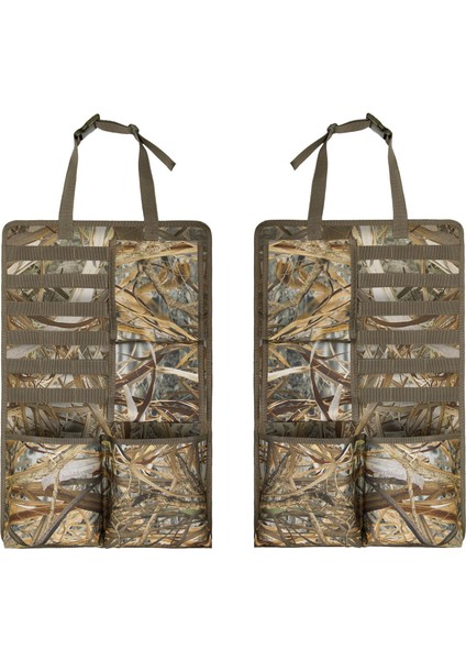 2 Adet / Takım 600D Oxford Kumaş Kamuflaj Araba Koltuğu Arkası Askılı Saklama Çantası-Reed Kamuflaj (Yurt Dışından)