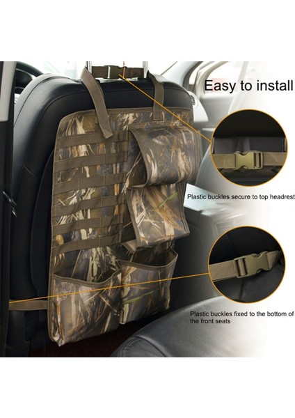 2 Adet / Takım 600D Oxford Kumaş Kamuflaj Araba Koltuğu Arkası Askılı Saklama Çantası-Reed Kamuflaj (Yurt Dışından) modelleri