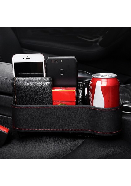 Araba Ön Koltuk Dikiş Saklama Kutusu Araba Koltuğu Dolgu Boşluğu Telefon Şişe Bardak Tutucu Düzenleyici-Siyah / Yolcu Tarafı (Yurt Dışından) fırsatları