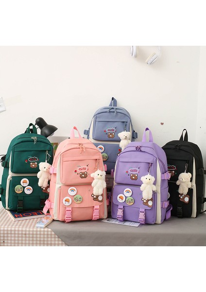 Yeni Beş Parçalı Öğrenci Hafif Okul Çantası (Yurt Dışından) fırsatları