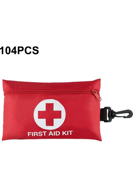 104 Adet Seyahat Araba Ev Acil Ilk Yardım Çantası Taşınabilir Açık Hava Tıbbi Hayatta Kalma Çantası (Yurt Dışından)