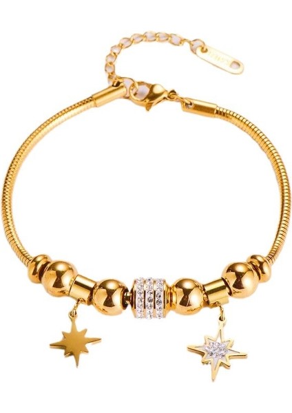 KUOFENG00156KADINLAR Için Çift Katmanlı Titanyum Çelik Bileklik, Hafif ve Lüks (Yurt Dışından)