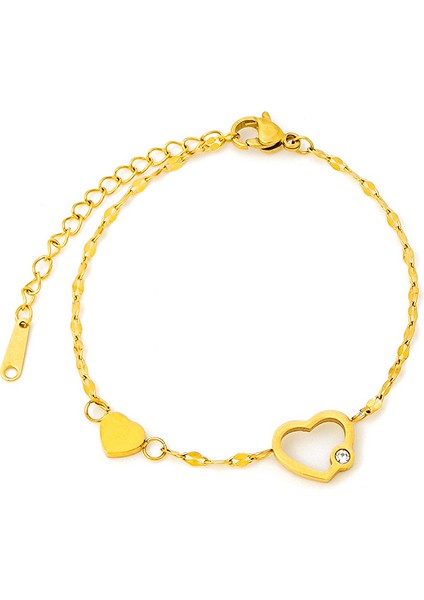 KUOFENG0087KADINLAR Için Minimalist Yapay Inci Titanyum Çelik Bileklik (Yurt Dışından)