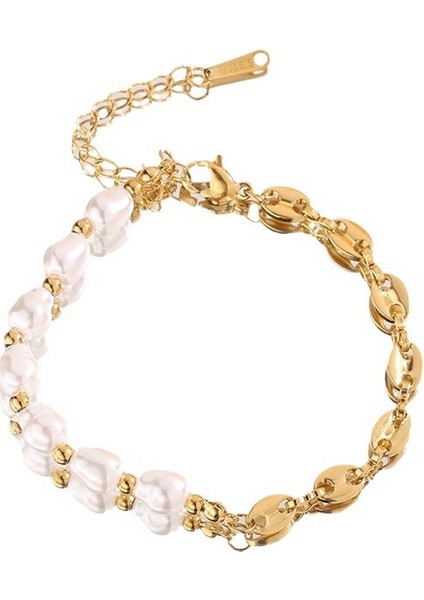 KUOFENG0090 Kadınlar Için Mizaç Alaşımlı Renkli Kalp Zirkonya Bileklik (Yurt Dışından)