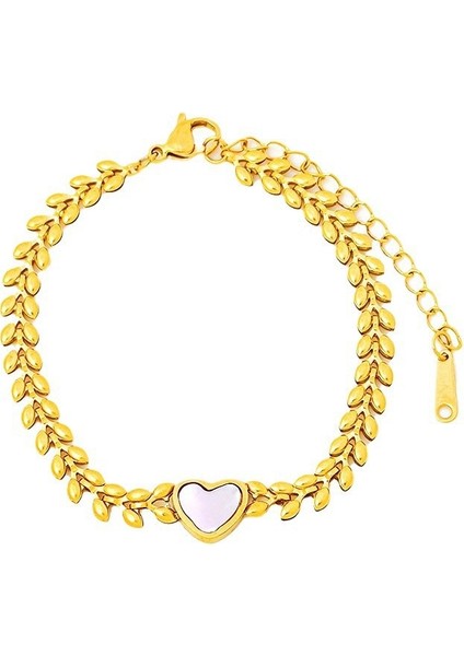 KUOFENG0080KADINLAR Için Kişiselleştirilmiş Kordonlu Titanyum Çelik Bileklik (Yurt Dışından)