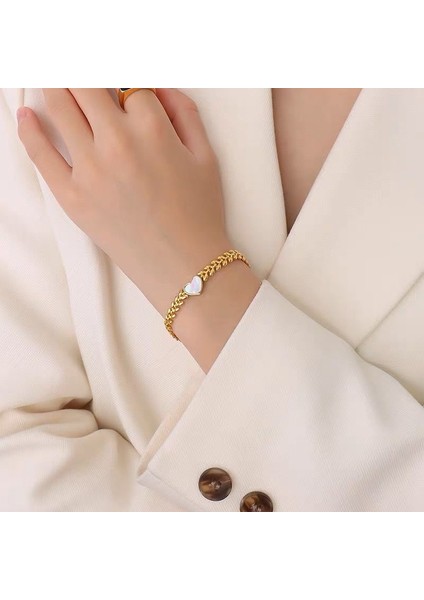 KUOFENG0080KADINLAR Için Kişiselleştirilmiş Kordonlu Titanyum Çelik Bileklik (Yurt Dışından) fiyatları