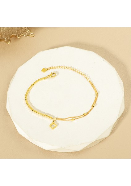 KUOFENG0031GÜMÜŞ Üçgen Elektroliz Boncuklu Kadın Bilekliği (Yurt Dışından) fiyatları