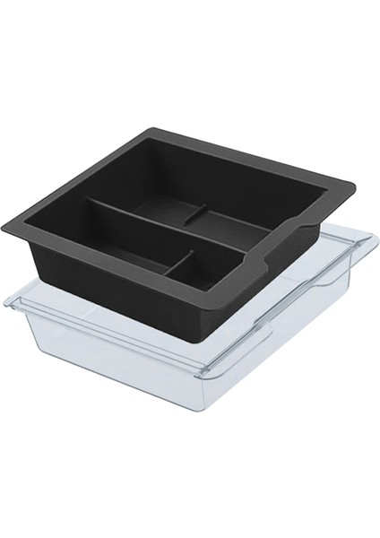 ALZH005 2 Adet / Takım Model Y / 3 Araç Orta Konsol Saklama Kutusu-Siyah / Ön / Bölmeli (Yurt Dışından)