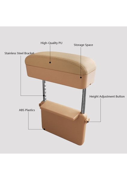 Su Geçirmez Leke Tutmaz Yüzey Araba Kol Dayanağı Desteği Ayarlanabilir Yükseklik Dayanıklı Dirsek Desteği Minderi Kol Dayanağı Kutusu Pedi Orta Konsol Saklama Düzenleyici-Bej (Yurt Dışından) fiyatları